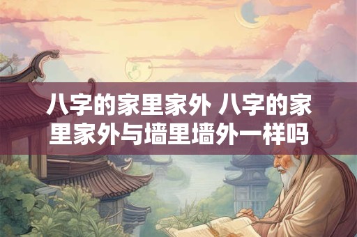 八字的家里家外 八字的家里家外与墙里墙外一样吗