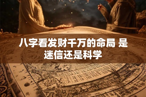 八字看发财千万的命局 是迷信还是科学