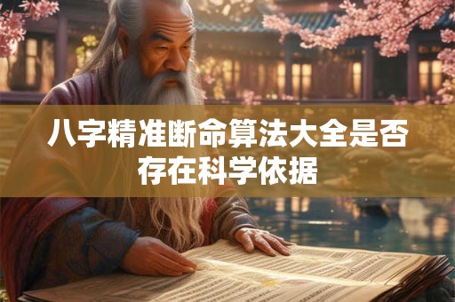 八字精准断命算法大全是否存在科学依据