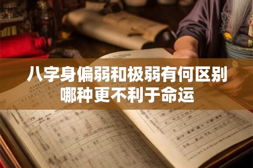 八字身偏弱和极弱有何区别哪种更不利于命运