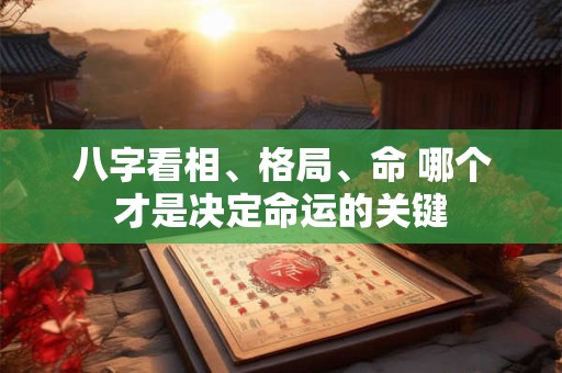 八字看相、格局、命 哪个才是决定命运的关键