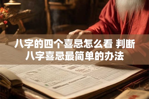 八字的四个喜忌怎么看 判断八字喜忌最简单的办法