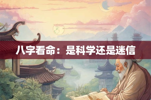 八字看命：是科学还是迷信
