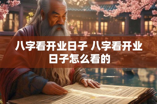 八字看开业日子 八字看开业日子怎么看的