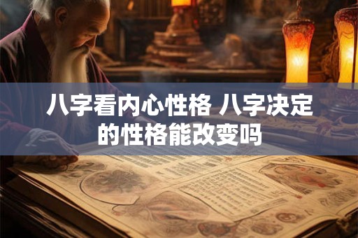 八字看内心性格 八字决定的性格能改变吗