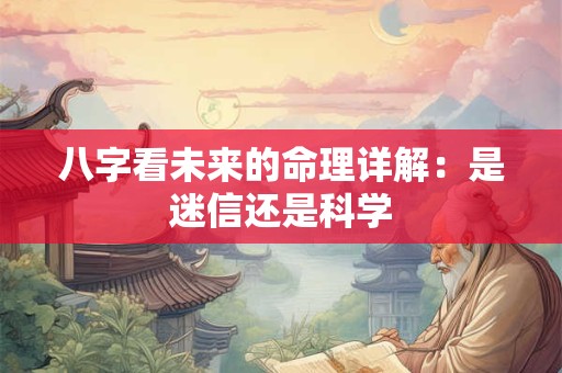 详细阅读:八字看未来的命理详解:是迷信还是科学 八字看未来的命理详解:是迷信还是科学