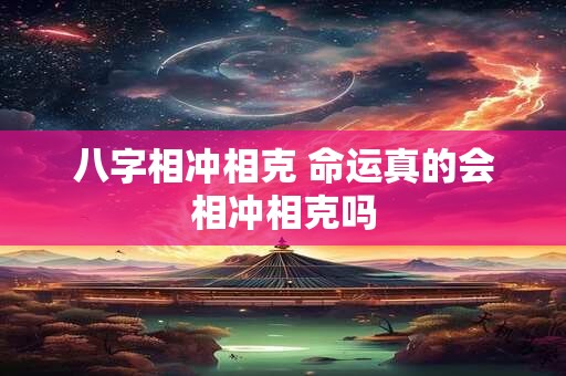 八字相冲相克 命运真的会相冲相克吗