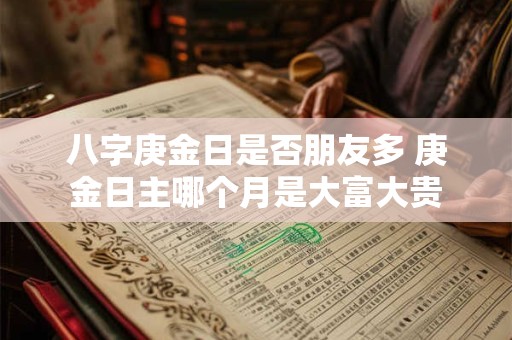 八字庚金日是否朋友多 庚金日主哪个月是大富大贵