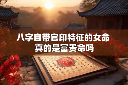 八字自带官印特征的女命 真的是富贵命吗