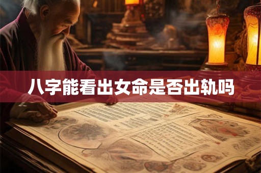 八字能看出女命是否出轨吗