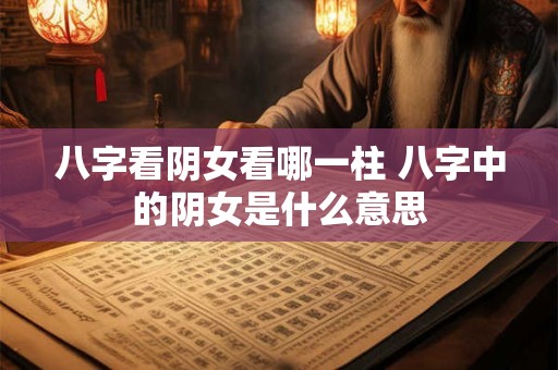 八字看阴女看哪一柱 八字中的阴女是什么意思