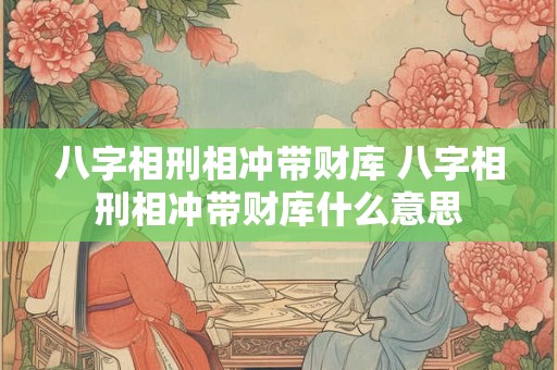 八字相刑相冲带财库 八字相刑相冲带财库什么意思