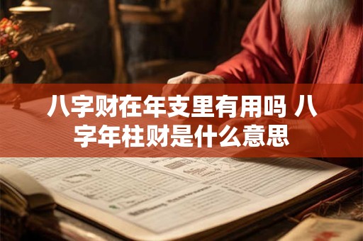 八字财在年支里有用吗 八字年柱财是什么意思