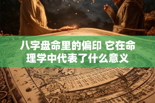 八字盘命里的偏印 它在命理学中代表了什么意义 八字盘命里的偏印 它在命理学中代表了什么意义