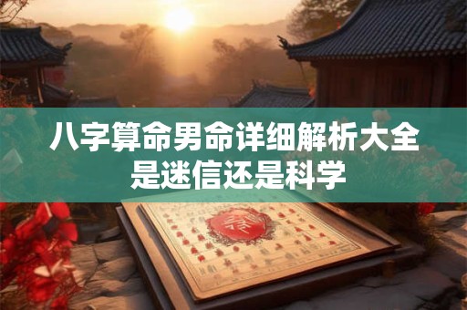 八字算命男命详细解析大全 是迷信还是科学