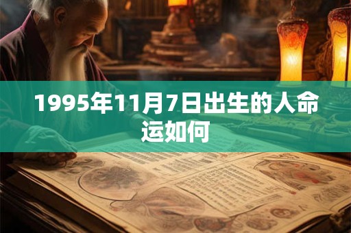 1995年11月7日出生的人命运如何