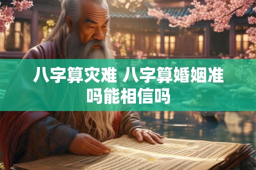 八字算灾难 八字算婚姻准吗能相信吗