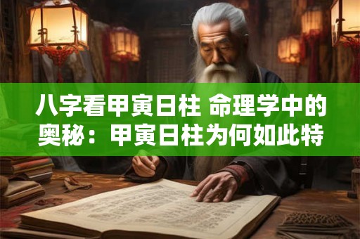 八字看甲寅日柱 命理学中的奥秘：甲寅日柱为何如此特别