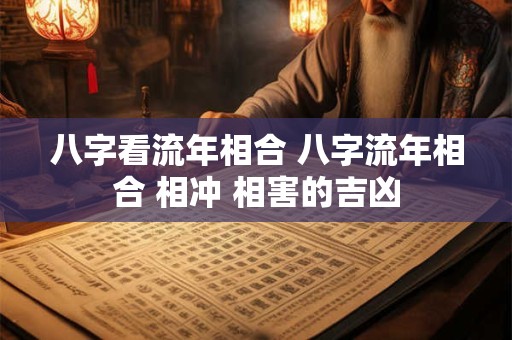 八字看流年相合 八字流年相合 相冲 相害的吉凶