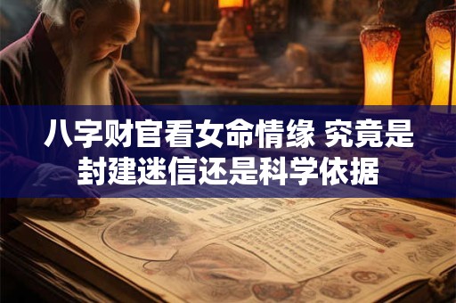 八字财官看女命情缘 究竟是封建迷信还是科学依据