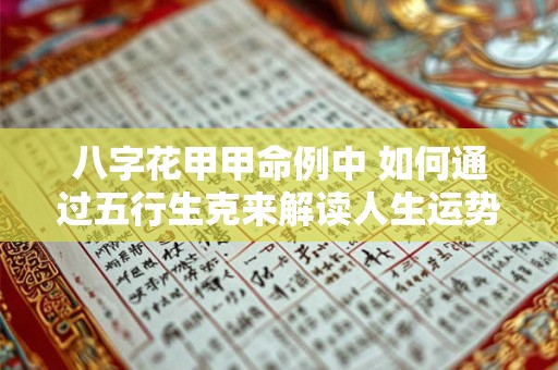 八字花甲甲命例中 如何通过五行生克来解读人生运势