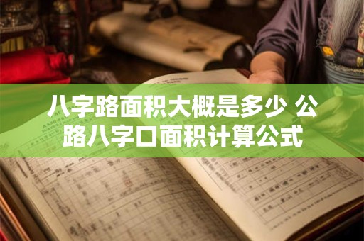 八字路面积大概是多少 公路八字口面积计算公式