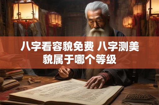 八字看容貌免费 八字测美貌属于哪个等级