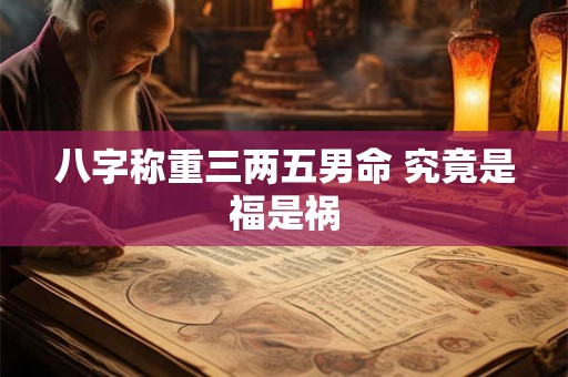 八字称重三两五男命 究竟是福是祸