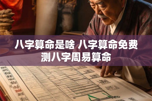 八字算命是啥 八字算命免费测八字周易算命