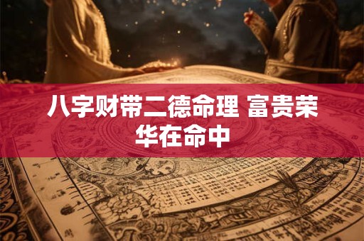 八字财带二德命理 富贵荣华在命中