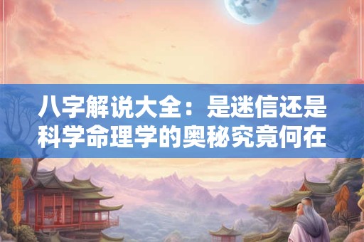 八字解说大全：是迷信还是科学命理学的奥秘究竟何在