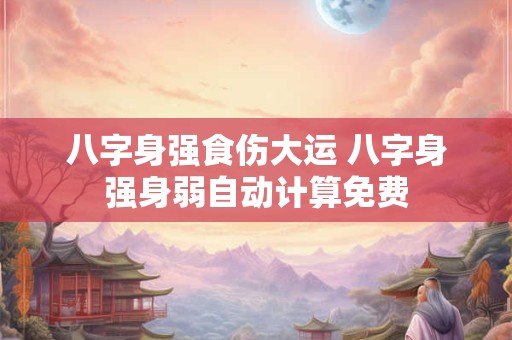 八字身强食伤大运 八字身强身弱自动计算免费