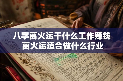 八字离火运干什么工作赚钱 离火运适合做什么行业