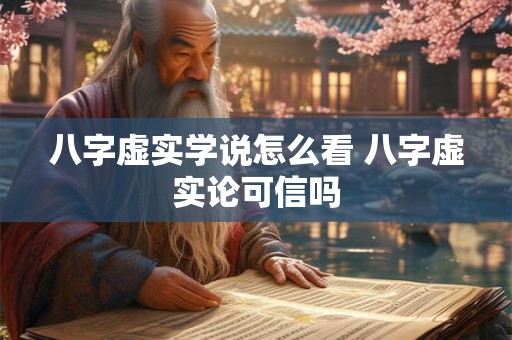 八字虚实学说怎么看 八字虚实论可信吗 八字虚实学说怎么看 八字虚实论可信吗