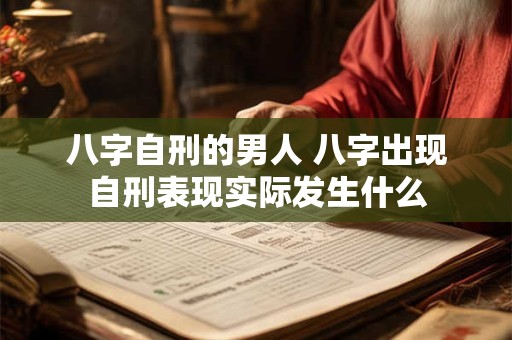 八字自刑的男人 八字出现自刑表现实际发生什么