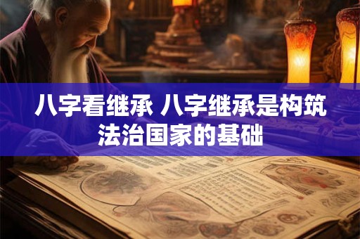 详细阅读:八字看继承 八字继承是构筑法治国家的基础 八字看继承 八字继承是构筑法治国家的基础