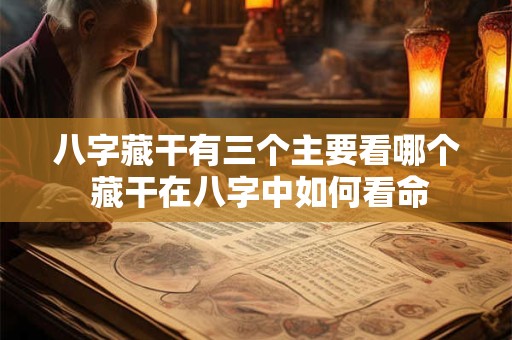 八字藏干有三个主要看哪个 藏干在八字中如何看命 八字藏干有三个主要看哪个 藏干在八字中如何看命