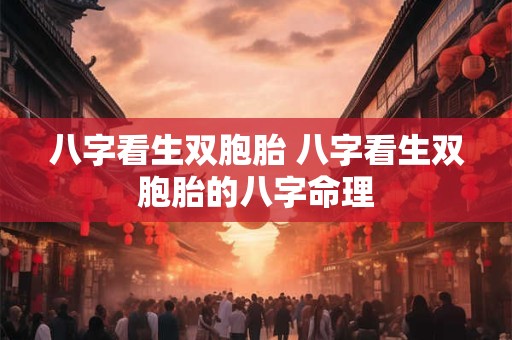 八字看生双胞胎 八字看生双胞胎的八字命理
