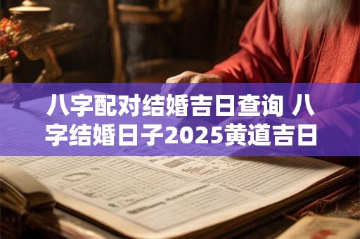 八字配对结婚吉日查询 八字结婚日子2025黄道吉日查询