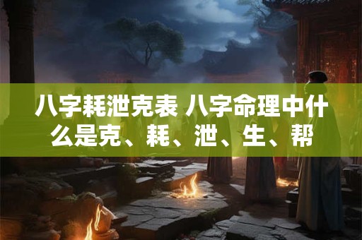 八字耗泄克表 八字命理中什么是克、耗、泄、生、帮