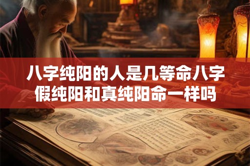 详细阅读:八字纯阳的人是几等命八字假纯阳和真纯阳命一样吗 八字纯阳的人是几等命八字假纯阳和真纯阳命一样吗