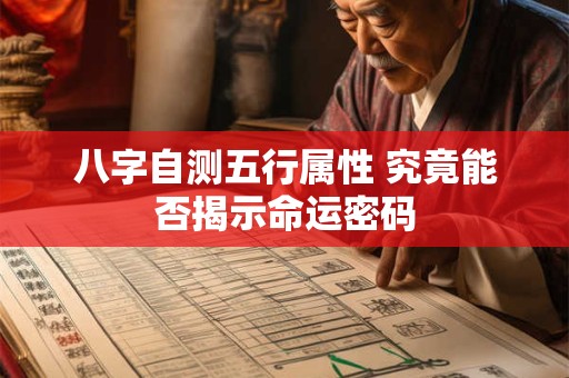 八字自测五行属性 究竟能否揭示命运密码