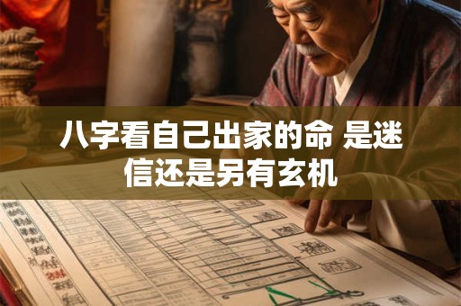八字看自己出家的命 是迷信还是另有玄机