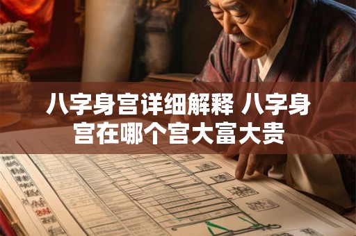 详细阅读:八字身宫详细解释 八字身宫在哪个宫大富大贵 八字身宫详细解释 八字身宫在哪个宫大富大贵