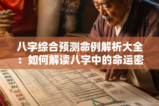八字综合预测命例解析大全：如何解读八字中的命运密码