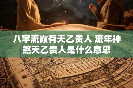 八字流霞有天乙贵人 流年神煞天乙贵人是什么意思