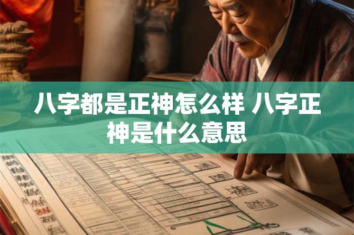 八字都是正神怎么样 八字正神是什么意思