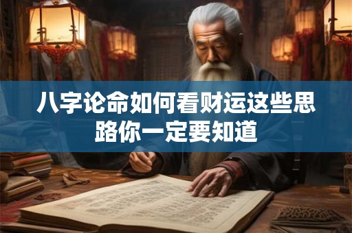 八字论命如何看财运这些思路你一定要知道