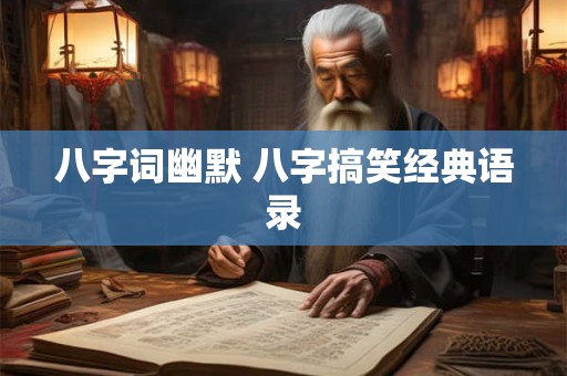 八字词幽默 八字搞笑经典语录