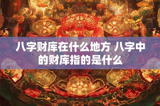 八字财库在什么地方 八字中的财库指的是什么